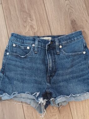 madewell Women’s High Rise Blue Denim Cutoff Shorts